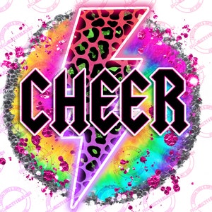 Tiedye Glitter CHEER PNG | SUBLIMATION | Instant download | Commercial Use | mascot
