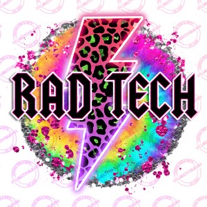 Tiedye Glitter Rad Tech PNG | SUBLIMATION | Instant download | Commercial Use | mascot