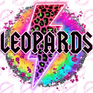 Tiedye Glitter LEOPARDS PNG | SUBLIMATION | Instant download | Commercial Use | mascot