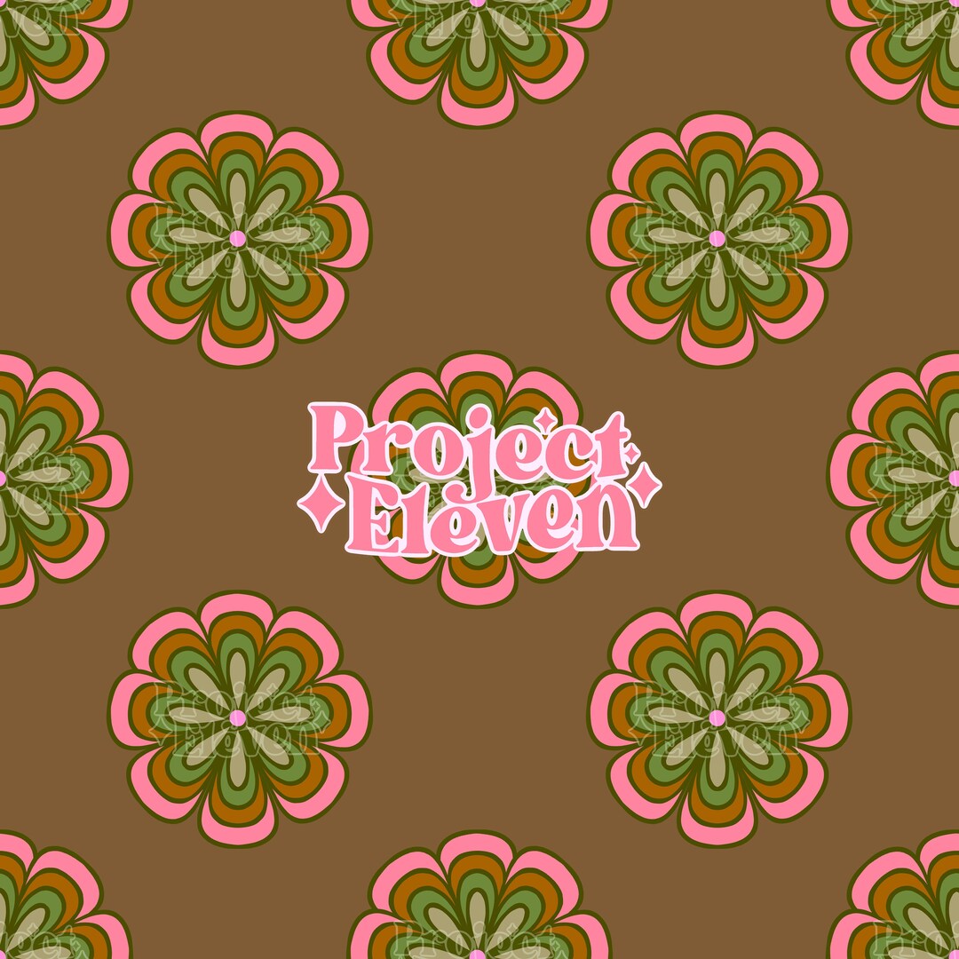 Vintage 70s Floral Wallpaper Seamless Repeating Pattern COMMERCIAL USE