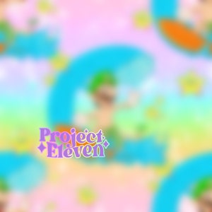 Idraulico verde da spiaggia su sfondo arcobaleno pastello glitter FB VIP Limited esclusivo motivo senza cuciture