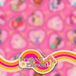 Princesa com babados em formato de coração em rosa | Exclusivo FB VIP Limited | Padrão sem costura