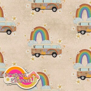 Groovy Schneemädchen Hi-Ho Bus | FB VIP Limited exklusiv | Nahtloses Muster