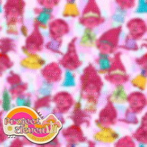 Las amapolas se visten con cuadros pastel / Exclusivo de FB VIP Limited / Patrón sin costuras