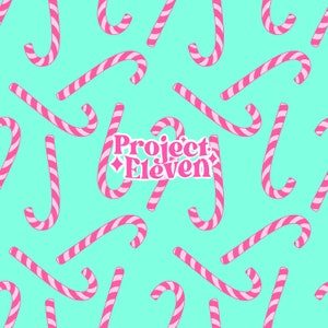 Pink candy cane turquoise Seamless Repeating Pattern | COMMERCIAL USE | Fabric | Tiling Design | Instant Download