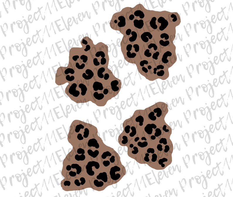 Leopard Print Patches PNG sublimation tshirt design | Etsy