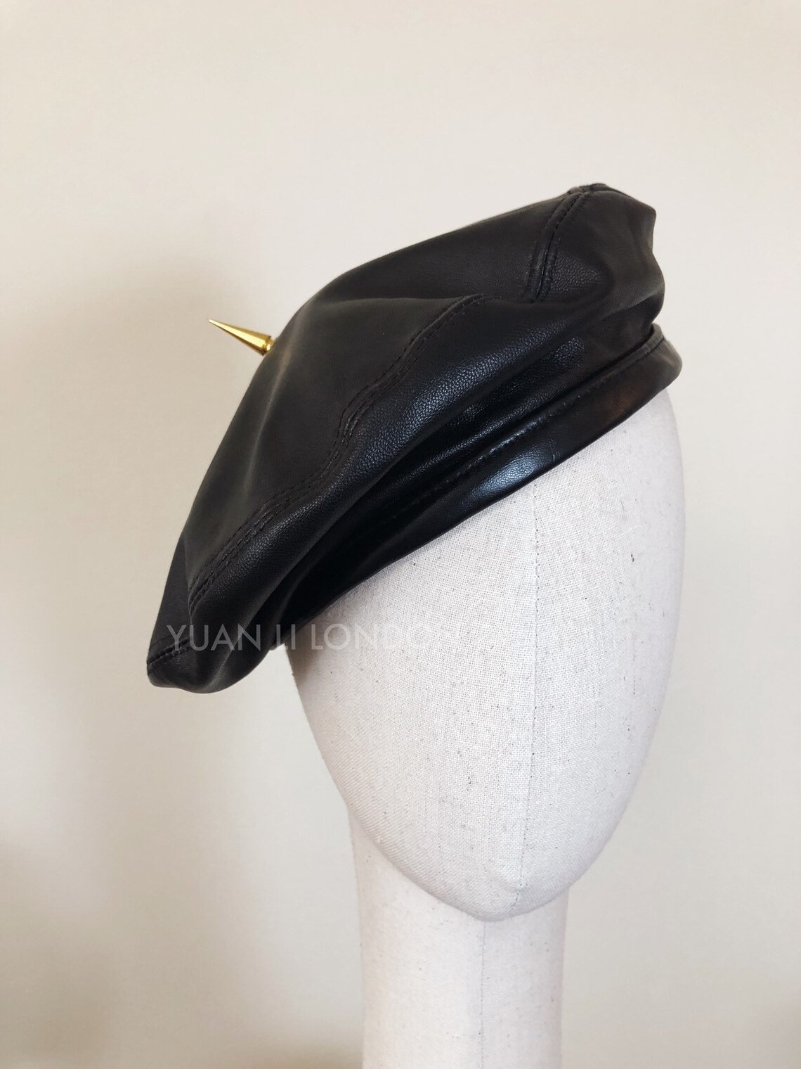 genuine leather beret
