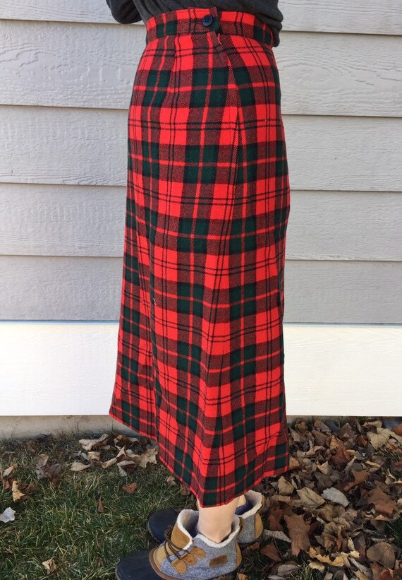 70s Pendleton Wool Plaid Skirt Small Medium Vinta… - image 4