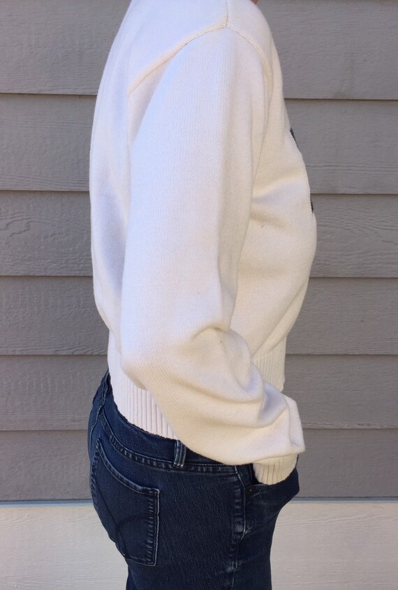 Tommy Hilfiger Sweater Small XS Vintage White - image 3