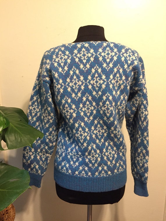 Vintage Woolrich Blue Wool Sweater Small  Womens - image 5