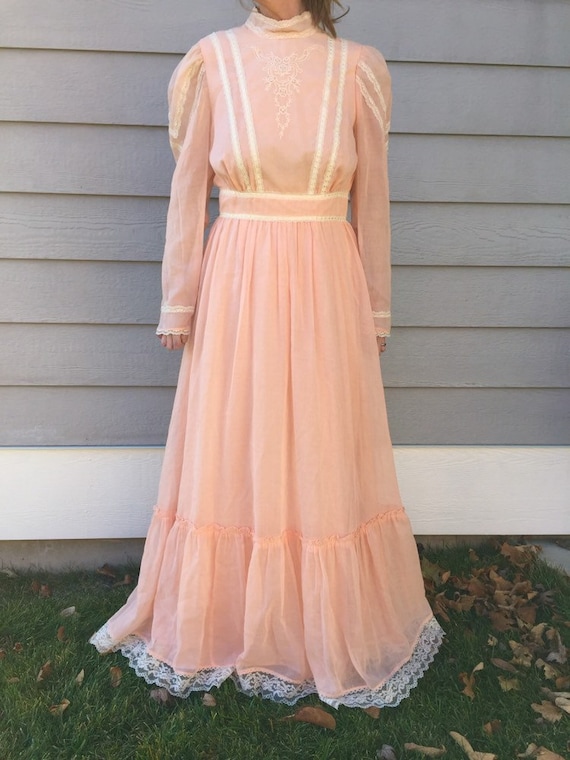 70s Candi Jones California Pink Dress Small Medium