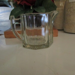 Mid Century Clear Heavy Glass Creamer
