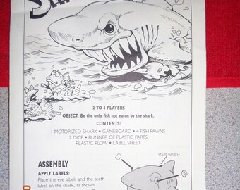 Shark Attack Travel Game Milton Bradley- Works -missing 1 Fish