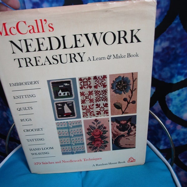 1964 McCall's Needlework Treasury A Learn and Make Book 379 Stitches and Needlework Techniques Large HB Book w/DJ