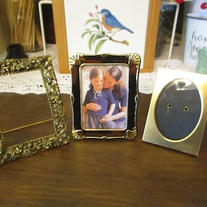 Vintage Lot of 3 Small Gold Picture Frames