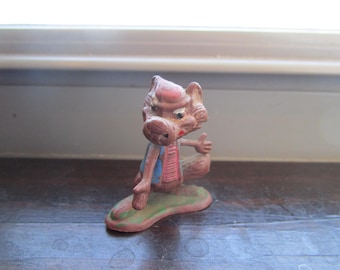 Vintage The Big Bad Wolf small Figure Hard Plastic A Villian