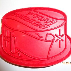 Vintage Red Tupperware Happy Birthday Cake Cookie Cutter