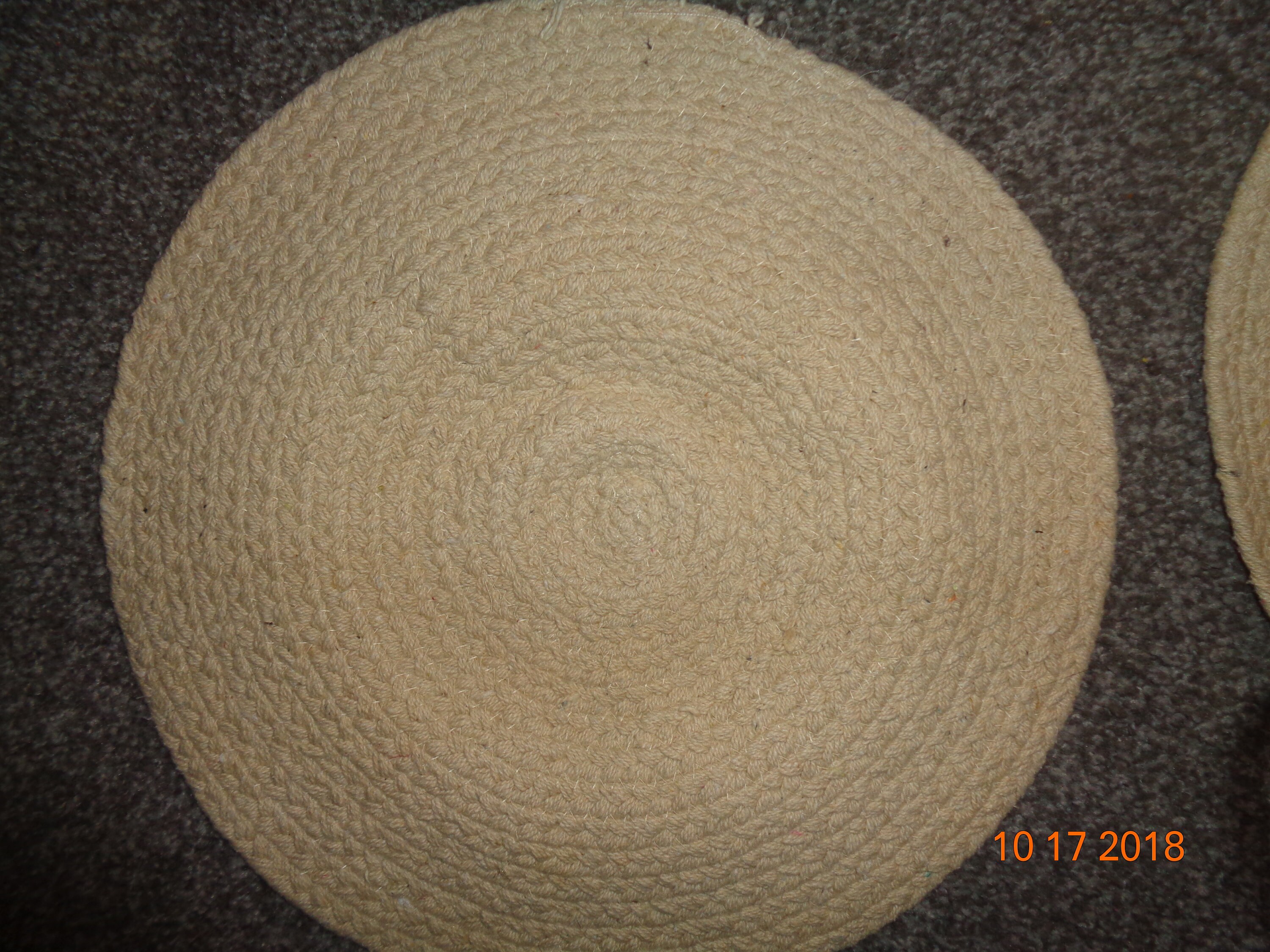 Lot of 4 Vintage Round off White Braided Rugs Etsy