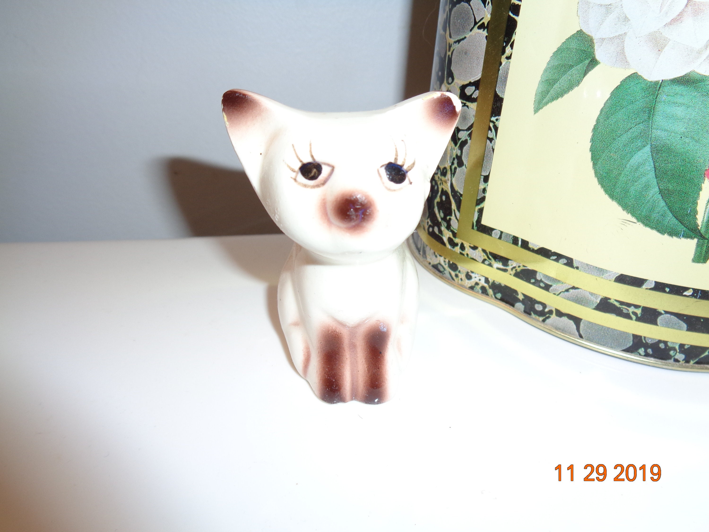 Vintage Ceramic Cat Toothpick Holder Etsy.de