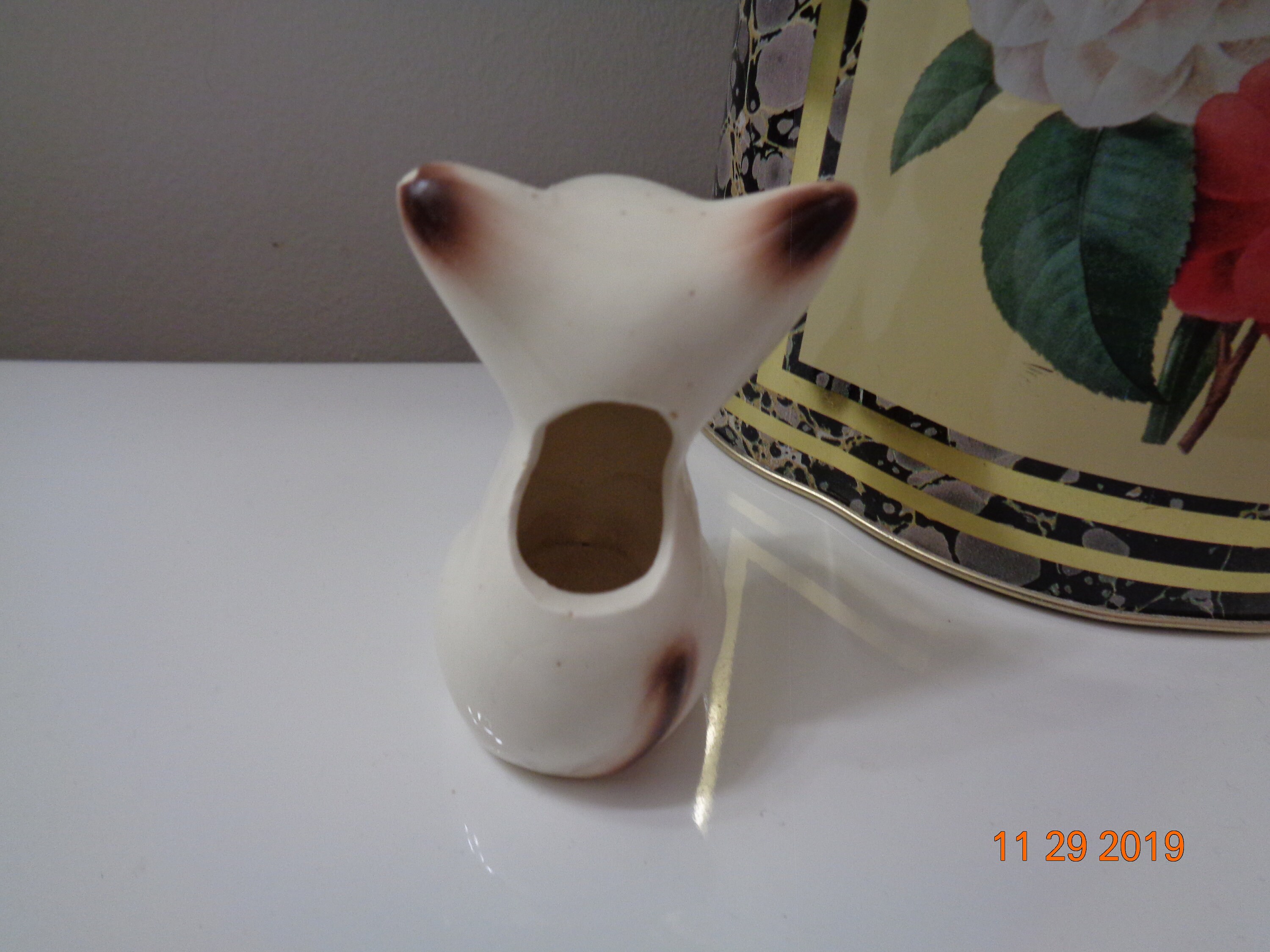 Vintage Ceramic Cat Toothpick Holder Etsy.de