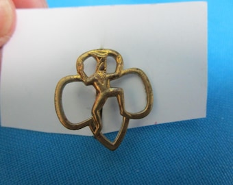 Vintage Girl Scouts Gold Pin