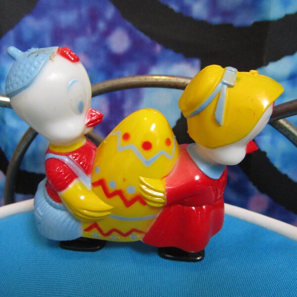 Vintage Hard Plastic Easter Walker Toy Chicks or Ducks