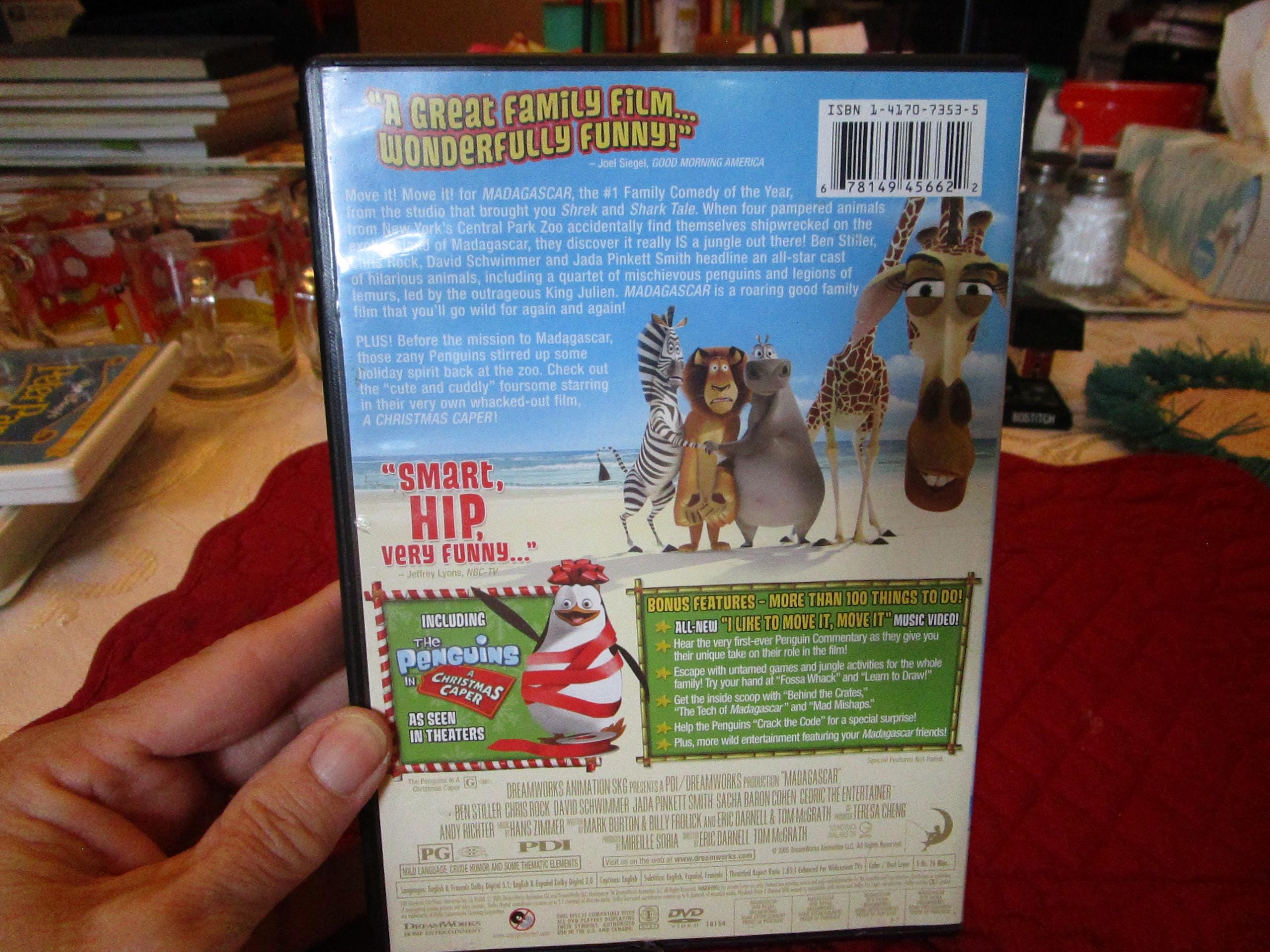 2005 Madagascar DVD Includes Penguins in a Christmas Caper Rated