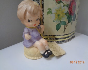 Vintage Josef Original A Childs Life Little Girl Figurine as is