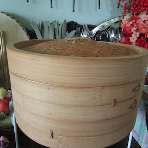Vintage 2 Tier Bamboo Steamer