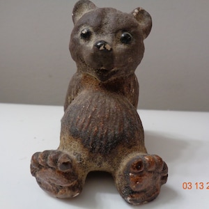 Vintage Brown Bear sitting on rump figurine