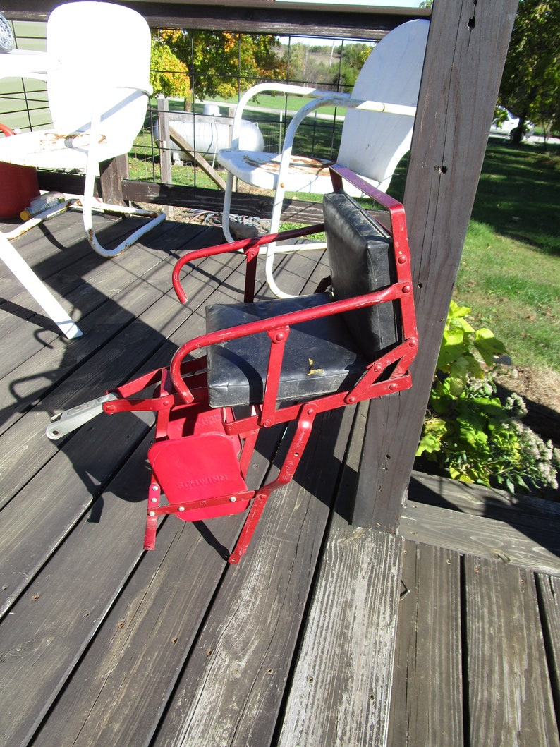 Vintage Schwinn Red Baby Bike Seat Etsy