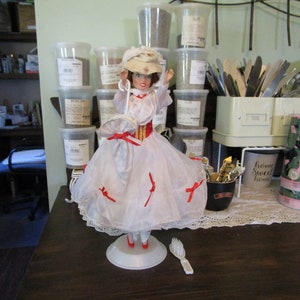 Vintage Disney Mary Poppins Doll on a stand