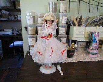 Vintage Disney Mary Poppins Doll on a stand
