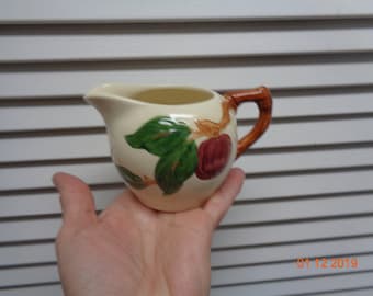 Mid Century Franciscan Made in California Pottery Creamer with Apple on branch theme
