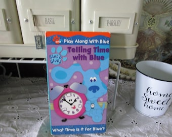 2002 Blues Clues Telling Time With Blue VHS Play Along With Blue