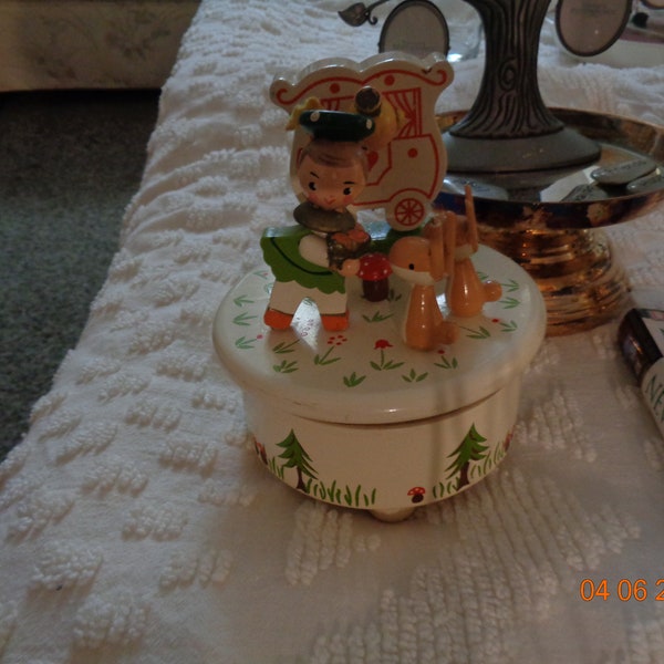 Vintage Originals by Irmi Music Box Plays Song When you Wish Upon a Star