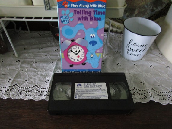2002 Blues Clues Telling Time With Blue VHS Play Along With