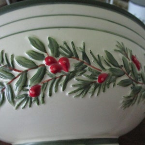 Vintage Yankee Candle Extra Large Potpourri Holly Christmas Bowl