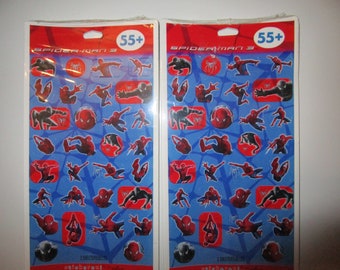 Vintage Hallmark Spider Man 3 Sickers 2 packages 110 stickers