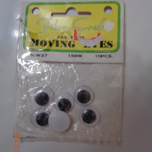 Vintage Moving Eyes 6 pieces for Crafts