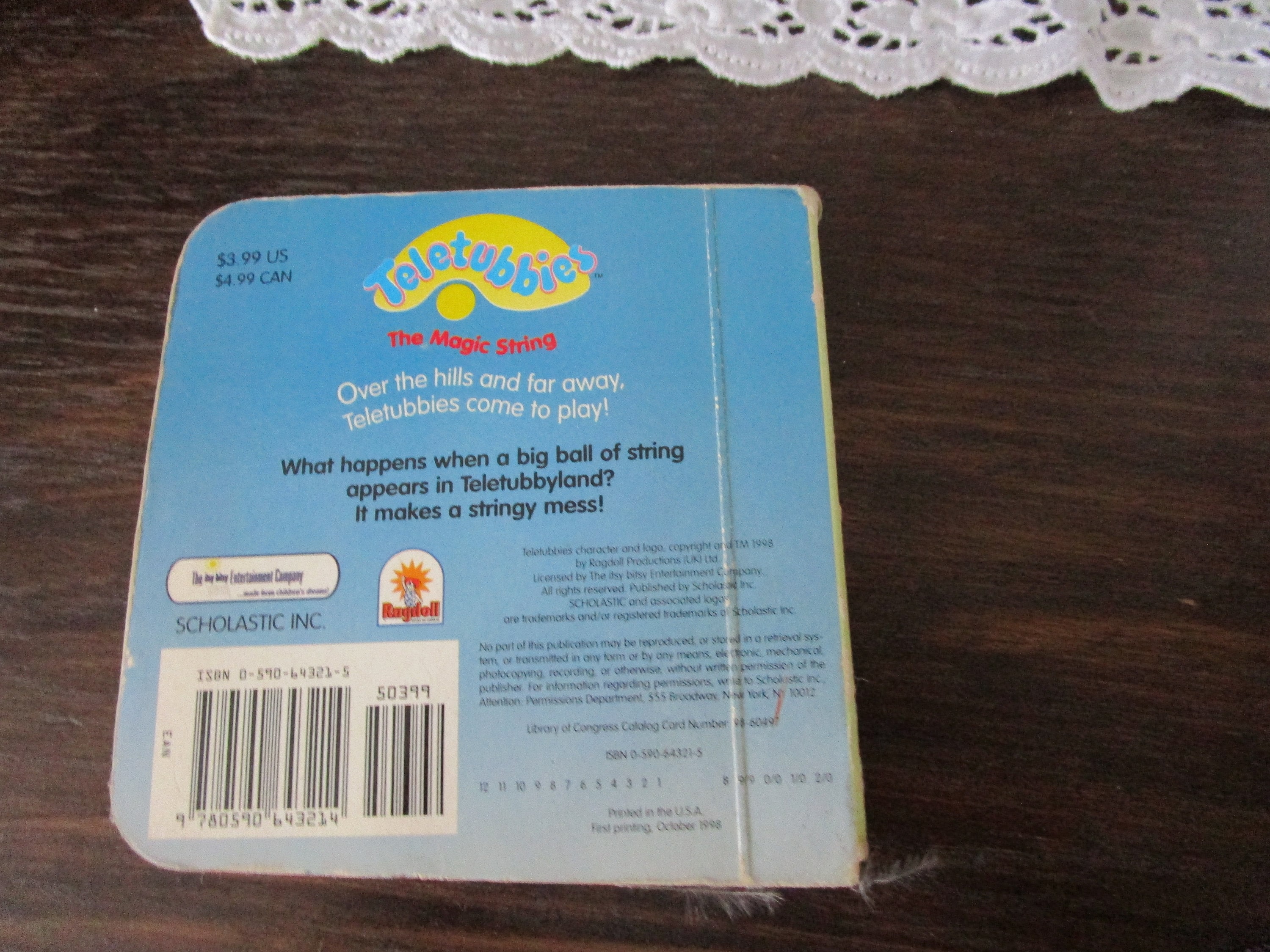 1998 First Printing Scholastic Teletubbies the Magic String