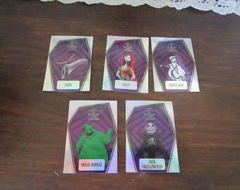 The Nightmare Before Christmas Small Holographic Cards Set of 5 cards