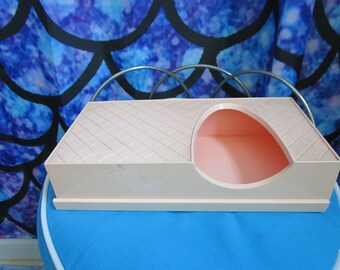 Mid Century Pink Kleenex Tissue Box Slide open bottom