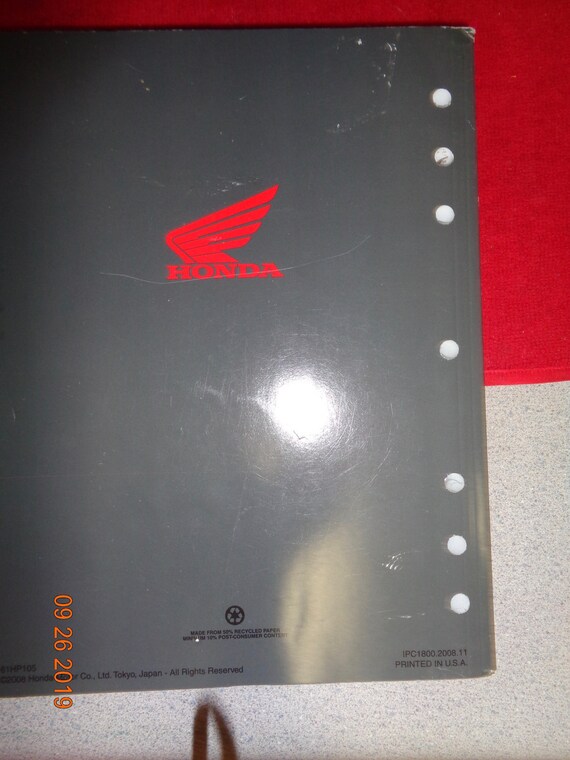 2004-2009 Honda Service Manual TRX450OR/ER - Etsy