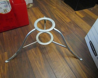 Mid Century Silver Metal Christmas Tree Stand