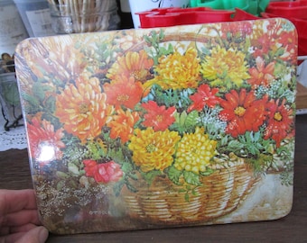 1981 Sealed Never Used Fall Flowers Trivet Hot Pad by Current