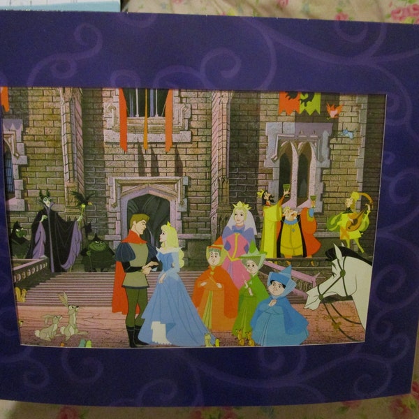 2003 Disney Store Exclusive Commemorative Lithograph Sleeping Beauty Picture to frame 14 inch x 11 inch