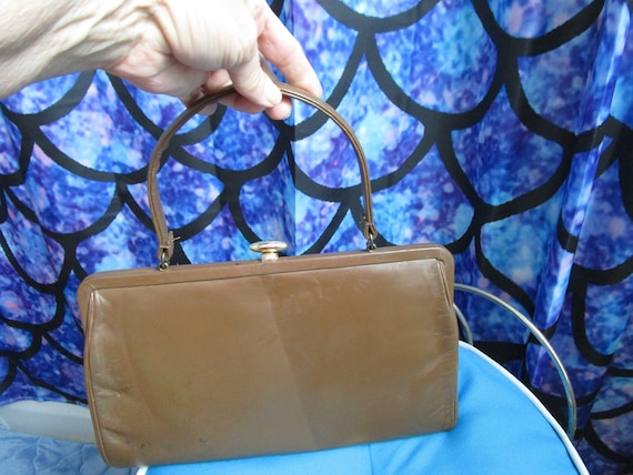 Vintage Womans Brown Handbag Purse Made Expressly… - image 3