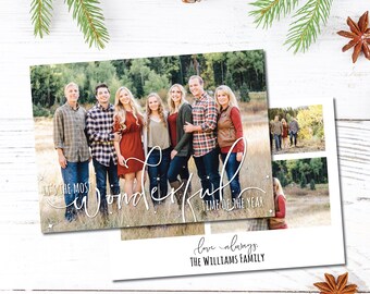 holiday card template etsy