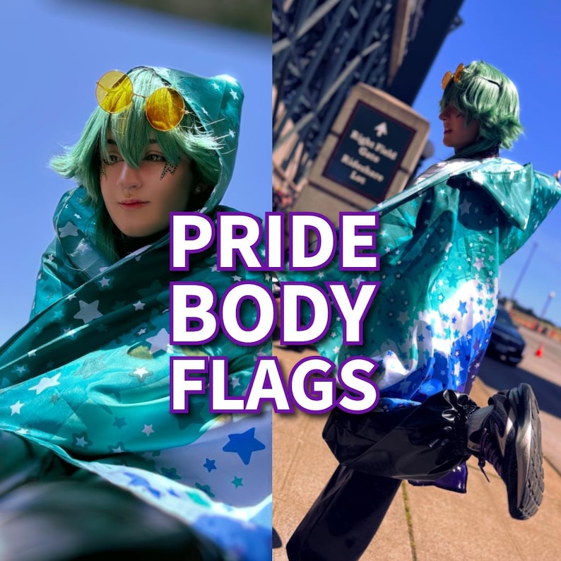 Pride Body Flags [LAST CHANCE] (asexual and Rainbow Left) - Etsy